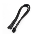 Pi+® (PiPlus®) Dual Mini 6 Pin to 8 Pin PCI Express Video Card Power Adapter Braided Sleeved Cable