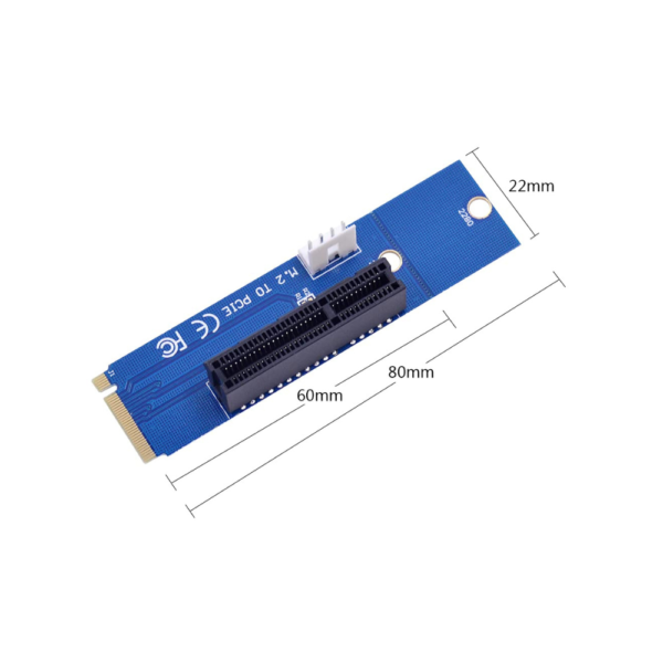 Pi+® (PiPlus®) NGFF M2 to PCI-e 4X 1X Slot Riser Card-PCIE 3.0