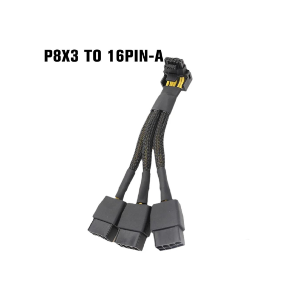 Pi+®(PiPlus®) 3x8pin PCIe to 16pin 12VHPWR Cable 90 Degree Elbow Applicable to GPU RTX4090 4080 (TypeA&B)