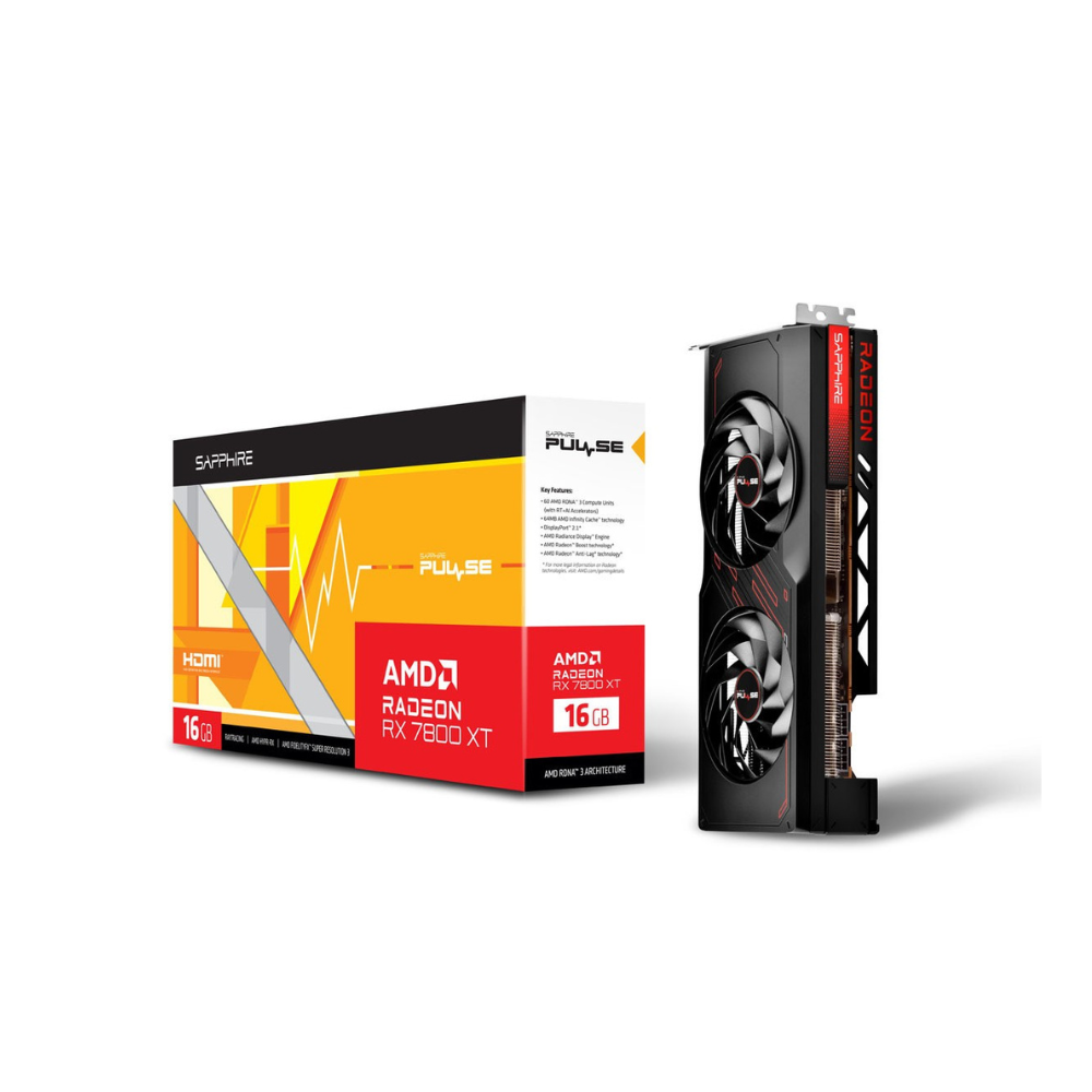 Sapphire Pulse AMD Radeon RX 7800 XT Gaming 16GB GDRR6 (11330-02) Graphics Card (Pre-owned) - Image 2