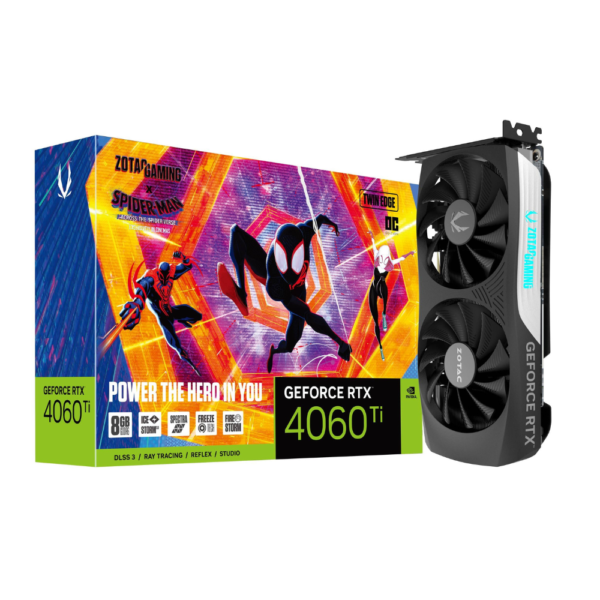 Zotac Gaming RTX 4060 Ti Twin Edge OC Spider Man 8GB (ZT-D40610H-10SMP) Graphics Card (Pre-owned)
